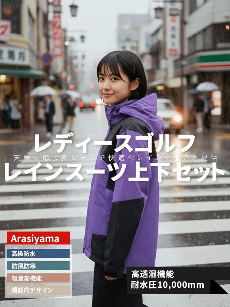 ゴルフレディース　レインウェア Amazon | [アラシヤマ] レインコート レディース ゴルフ レイン